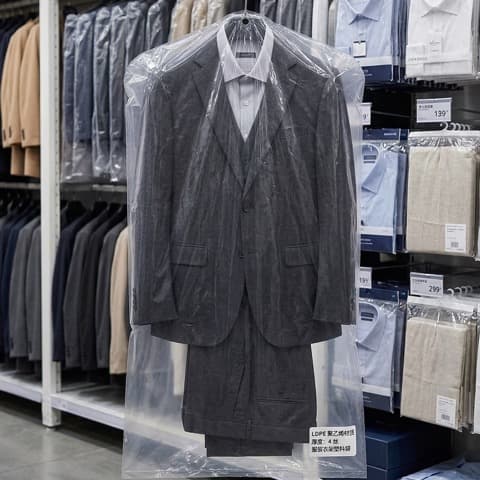 GRS 认证 100% 再生 PE 服装防尘罩袋